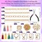 418PCS Keychain Making Kit for DIY Lip Gloss Keychains,Bag Charm Kit, Key Chain Making Kit with Hooks, Jump Rings, Gold Charms, Chains & Tools, Jewelry Making Kit, Gifts (418, Gold)